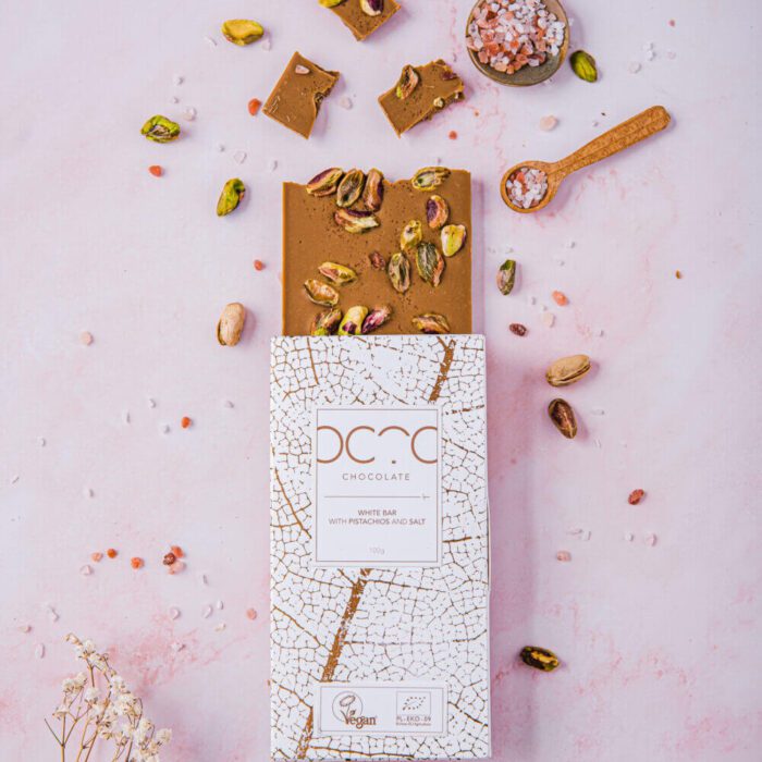 Czekolada biała z pistacjami i solą - obrazek 7