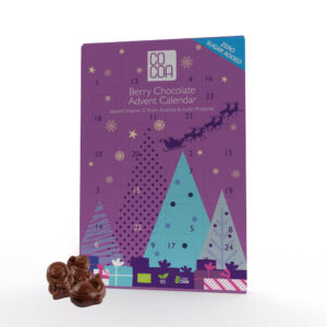 Kalendarz adwentowy czekolada jagodowa vegemylk 0% added sugar z witamina C