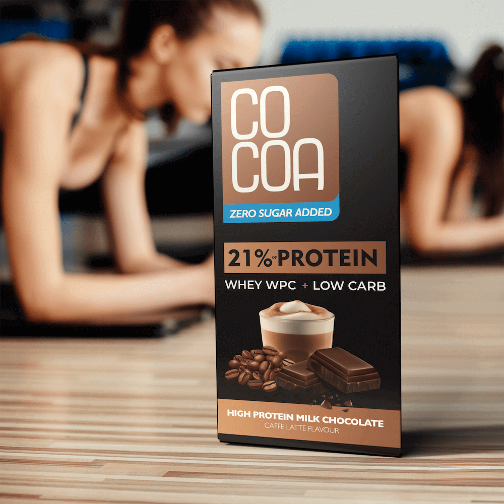 Czekolada proteinowa latte 0 added sugar gym