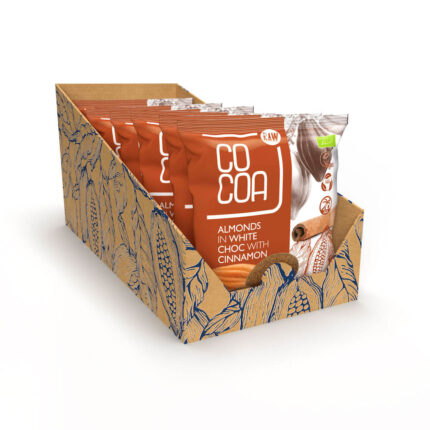 migdały w białej czekoladzie z cynamonem opakowanie zbiorcze 7 sztuk