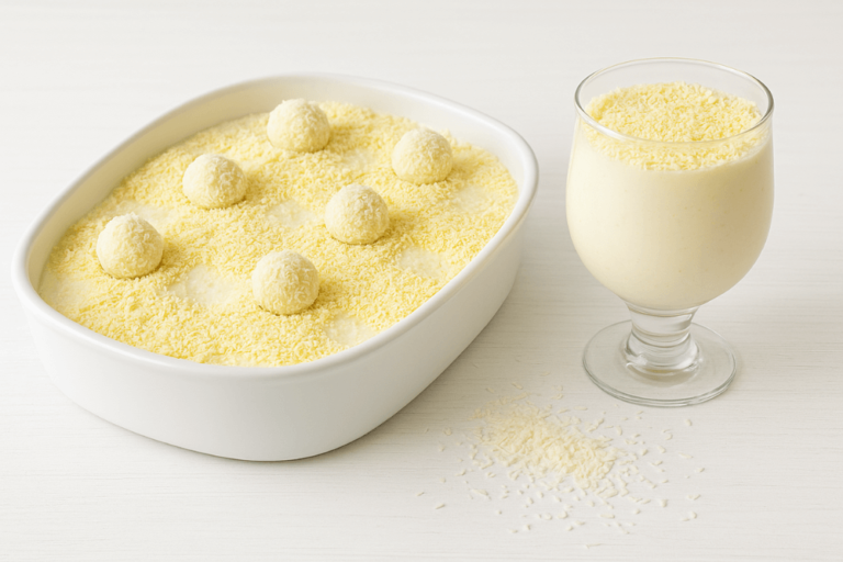 Deser rafaello w pucharkach