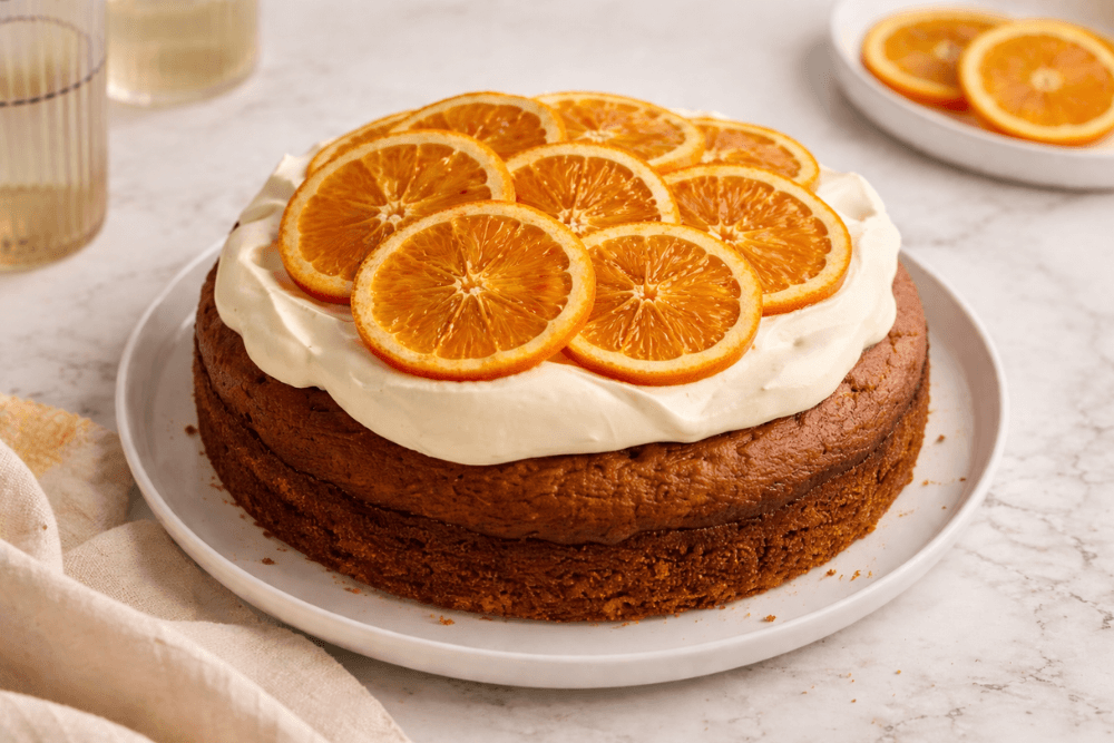 wilgotne ciasto pomarańczowe